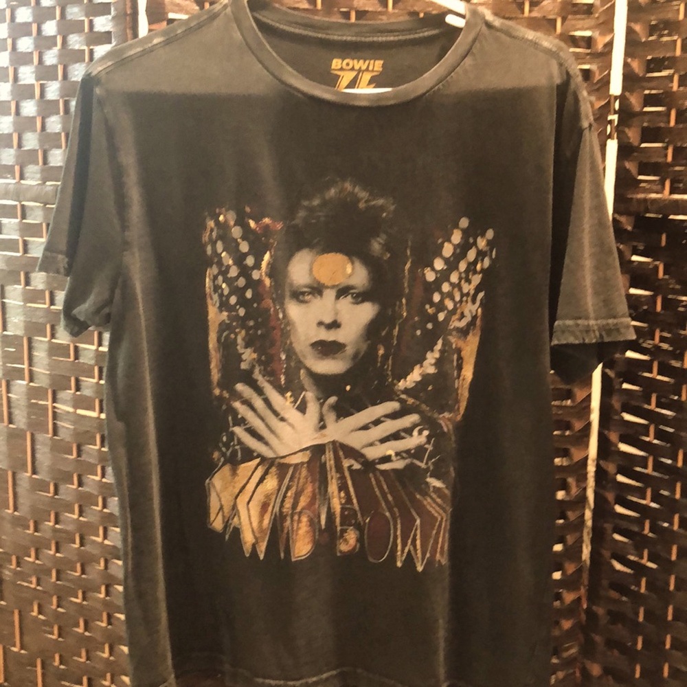 David Bowie 75th anniversary t shirt. Smooth back, vintage look and hard to find